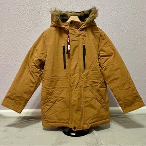 Kids Parka Jacket with Faux Fur Hood - Sherpa Lined